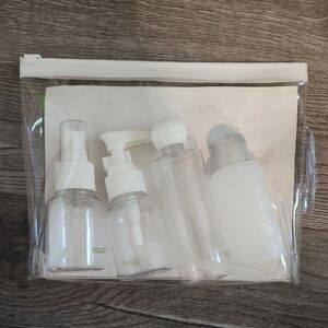 Clear Travel Toiletry Bottles Set NWOT - Free With Purchase Over $10